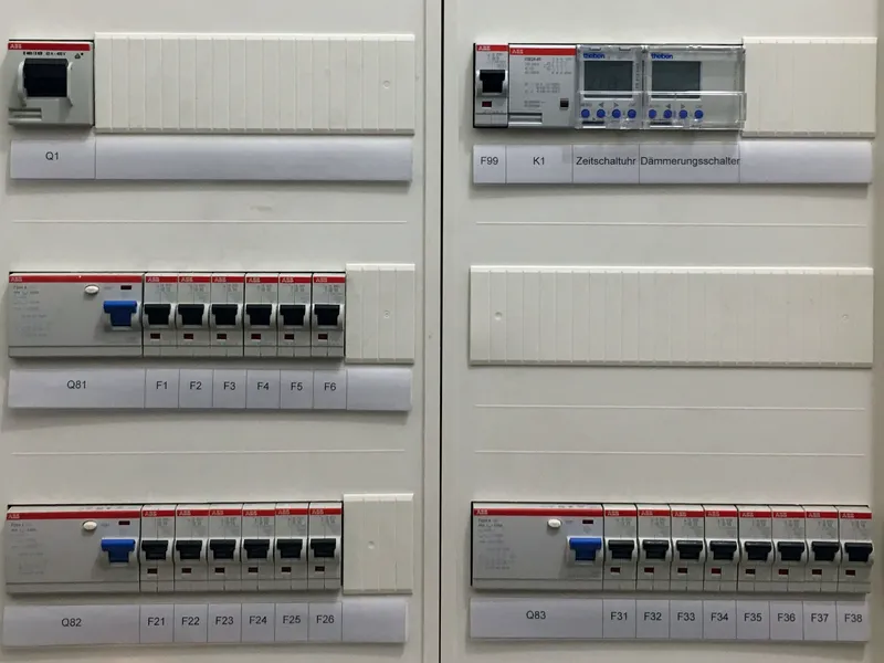 Sicherungskasten mit Installationsschütz und Zeitschaltuhr